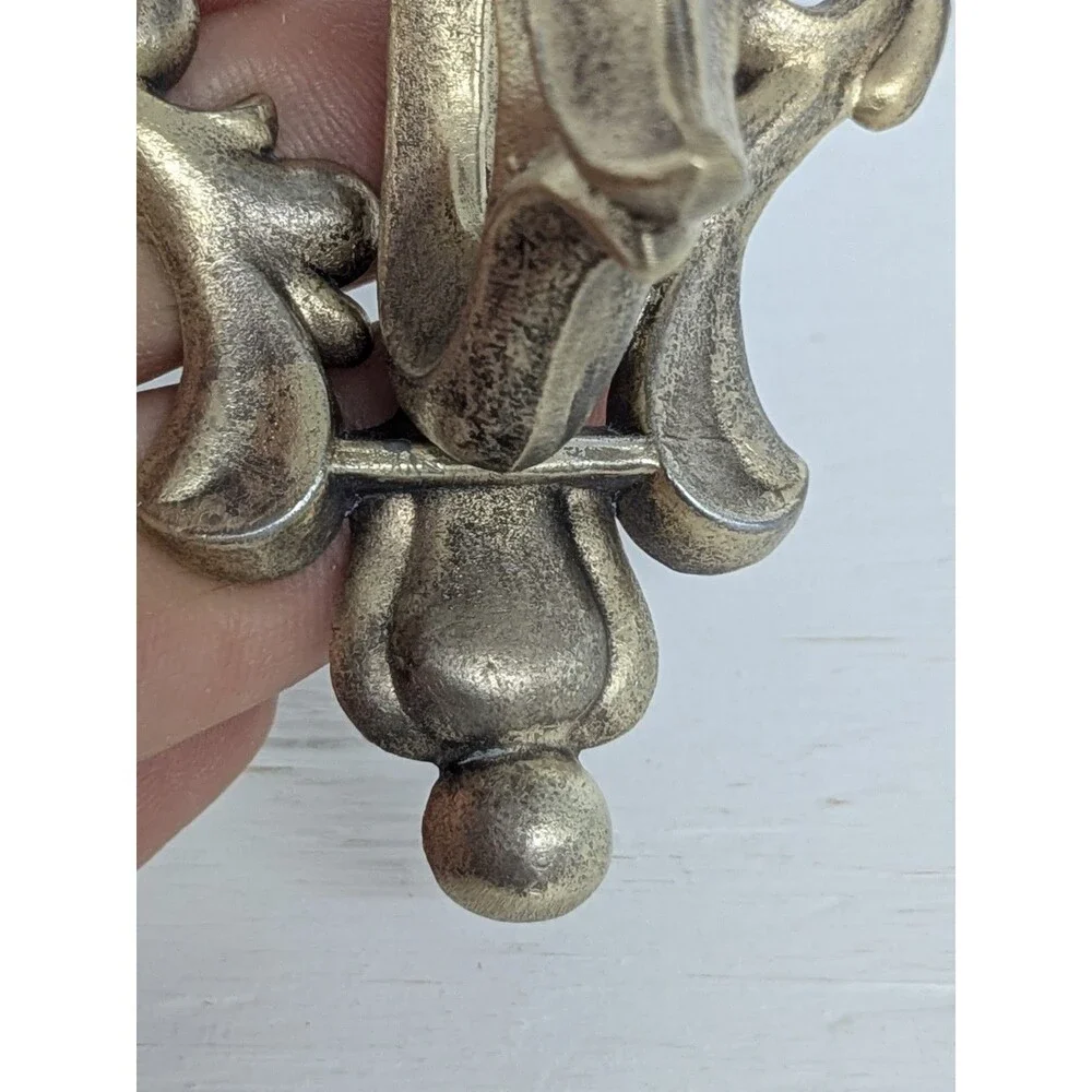 Antique Victorian Cast Brass Lion Gargoyle Wall Hook Coat Hat Gothic Mythical